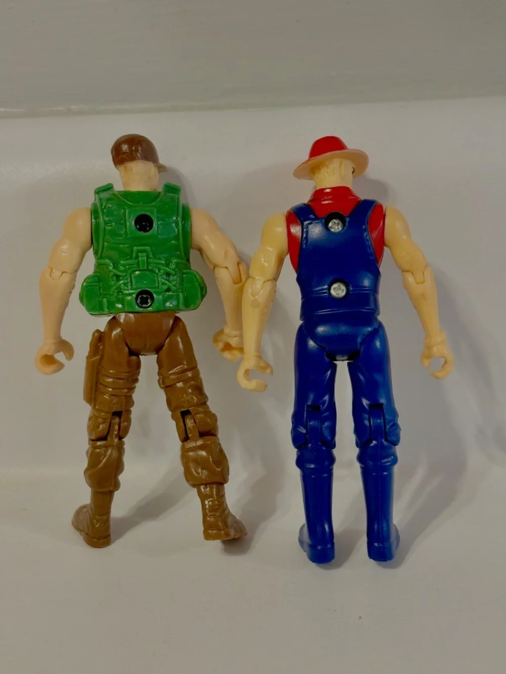 Lot of 2 Kid Connection Chap Mei Articulated Action Figures Military Farmer Toys